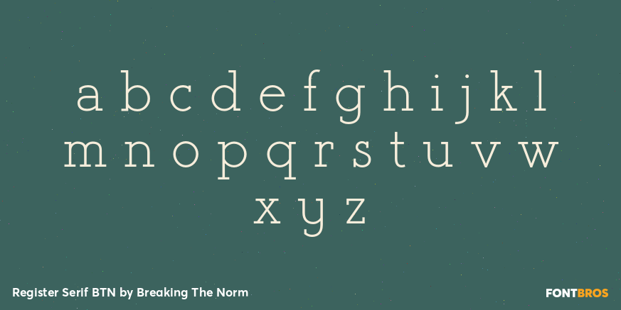 Register Serif BTN Font Poster #3