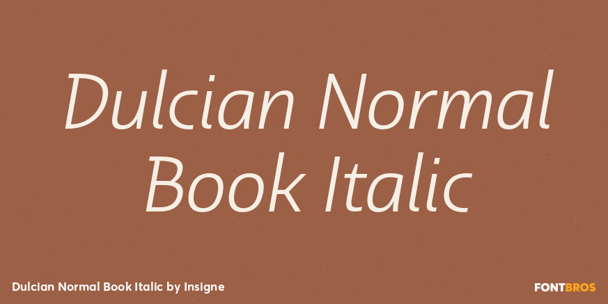 Dulcian Normal Book Italic Font Poster #1