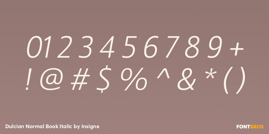 Dulcian Normal Book Italic Font Poster #4