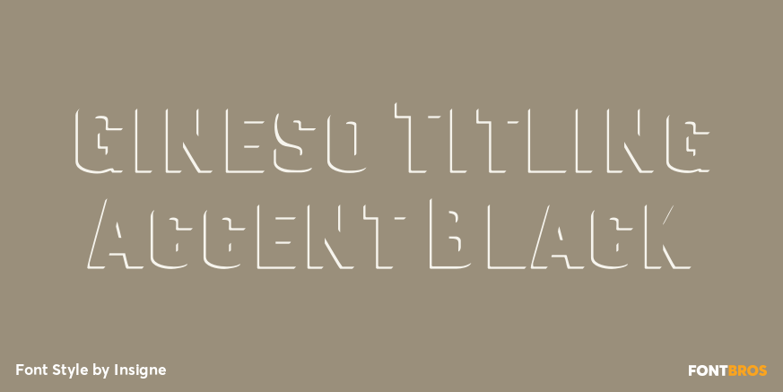 Gineso Titling Accent Black Poster