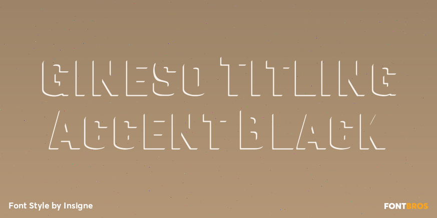 Gineso Titling Accent Black Poster