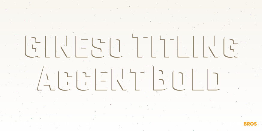 Gineso Titling Accent Bold Font Poster #1