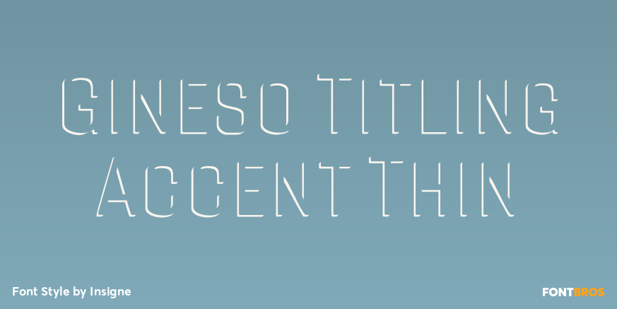 Gineso Titling Accent Thin Poster