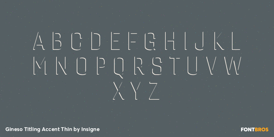 Gineso Titling Accent Thin Font Poster #2