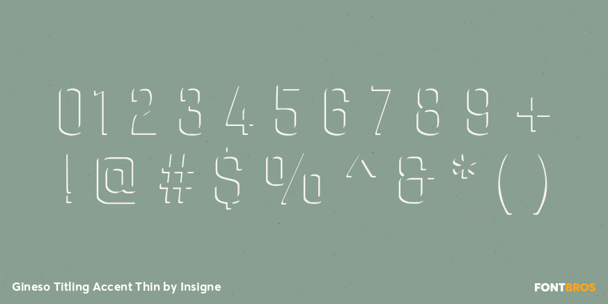 Gineso Titling Accent Thin Font Poster #4