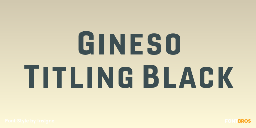 Gineso Titling Black Poster