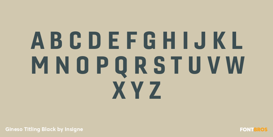 Gineso Titling Black Font Poster #1