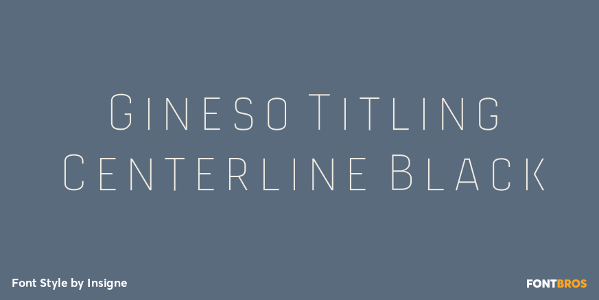 Gineso Titling Centerline Black Poster
