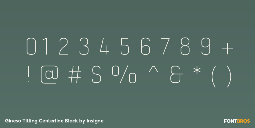 Gineso Titling Centerline Black Font Poster #1