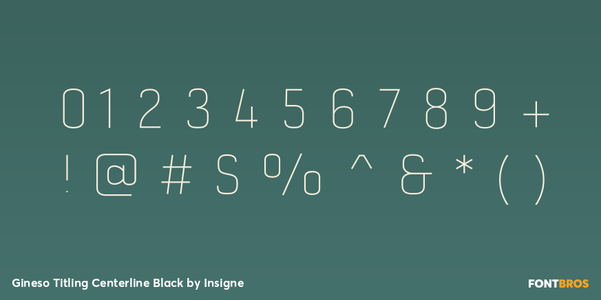 Gineso Titling Centerline Black Font Poster #4