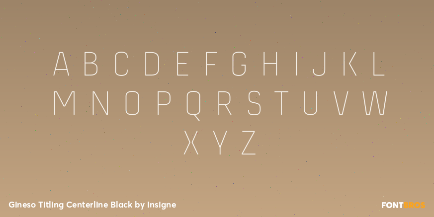 Gineso Titling Centerline Black Font Poster #1