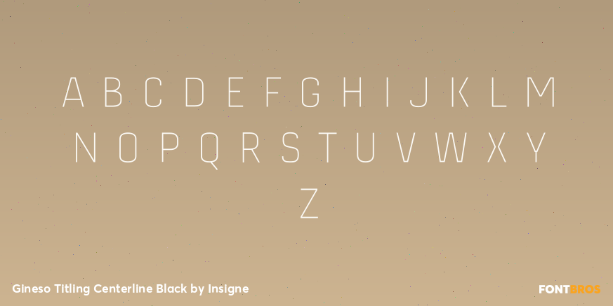 Gineso Titling Centerline Black Font Poster #1