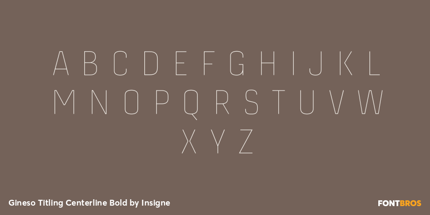 Gineso Titling Centerline Bold Font Poster #2