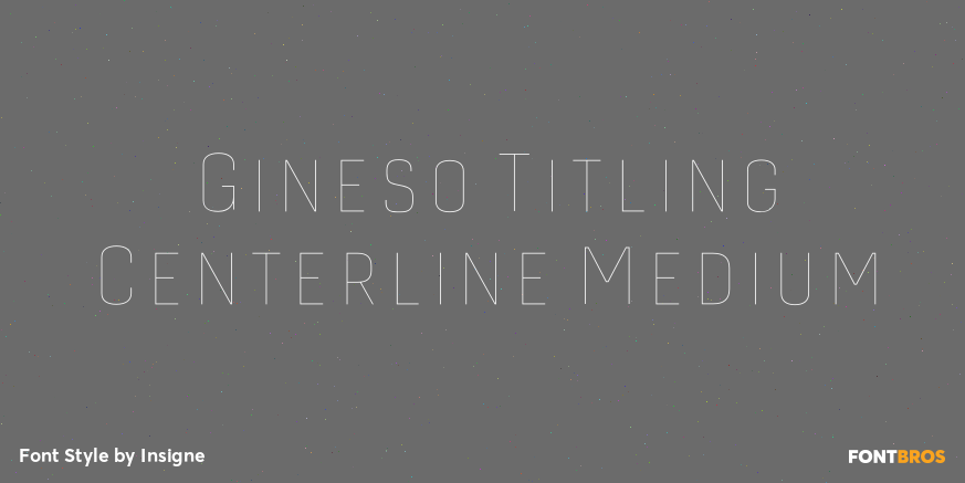 Gineso Titling Centerline Medium Poster