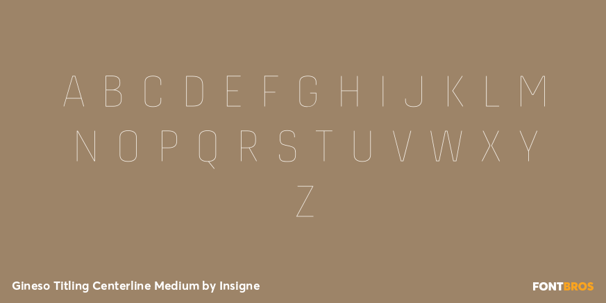 Gineso Titling Centerline Medium Font Poster #1