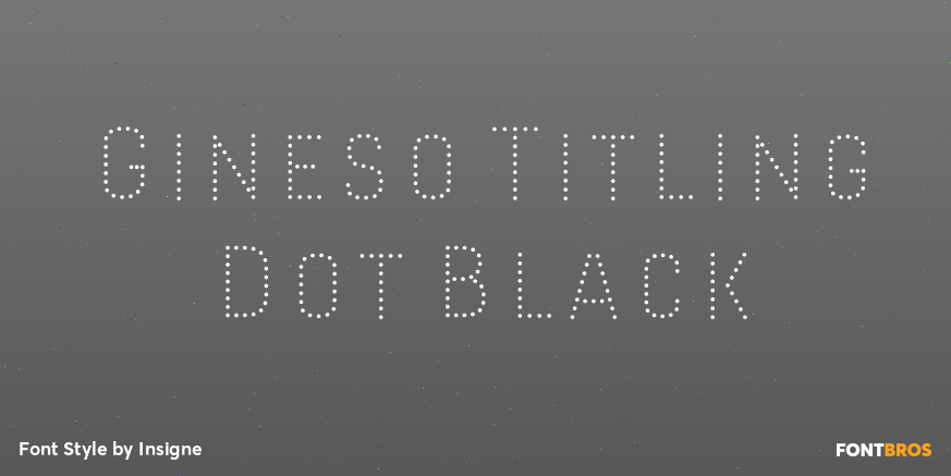 Gineso Titling Dot Black Poster