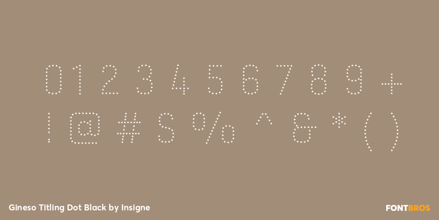 Gineso Titling Dot Black Font Poster #1