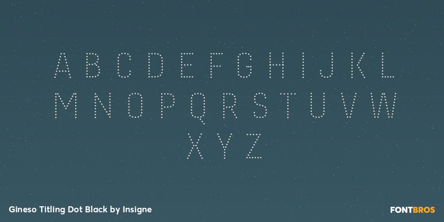 Gineso Titling Dot Black Font Poster #1