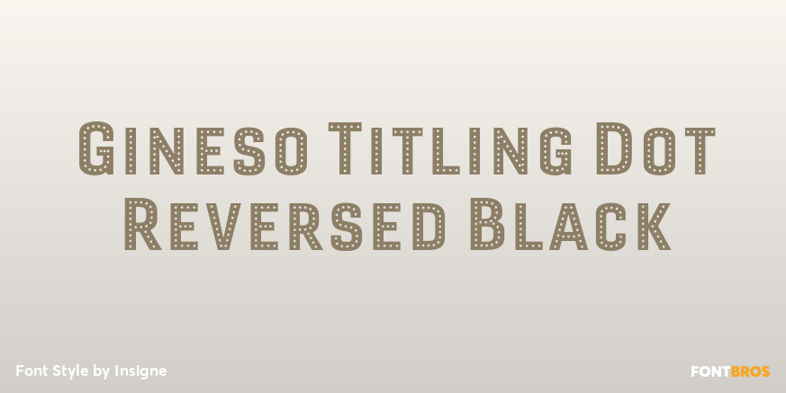 Gineso Titling Dot Reversed Black Poster