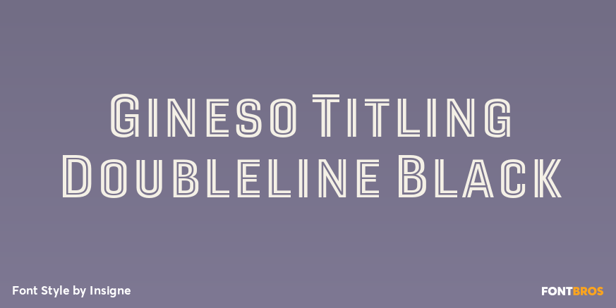 Gineso Titling Doubleline Black Poster