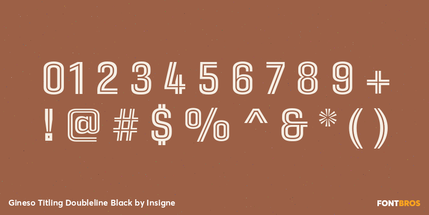 Gineso Titling Doubleline Black Font Poster #1