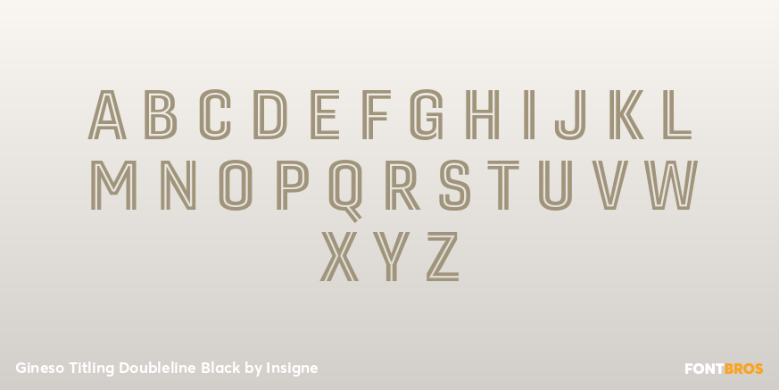 Gineso Titling Doubleline Black Font Poster #1