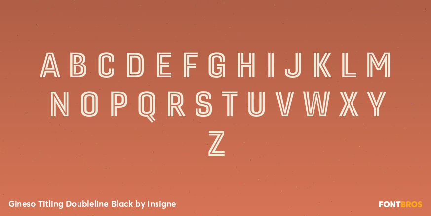 Gineso Titling Doubleline Black Font Poster #1