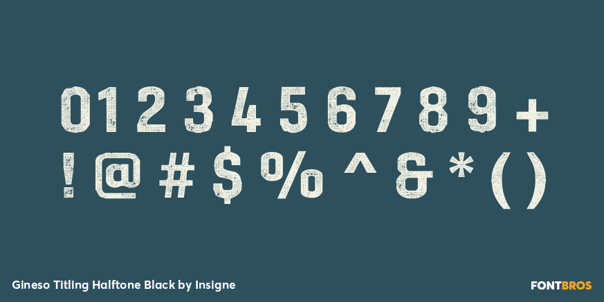 Gineso Titling Halftone Black Font Poster #1