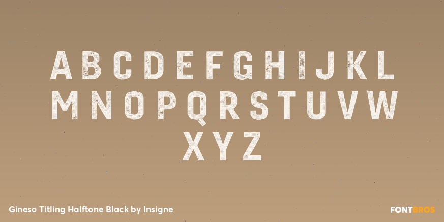 Gineso Titling Halftone Black Font Poster #1