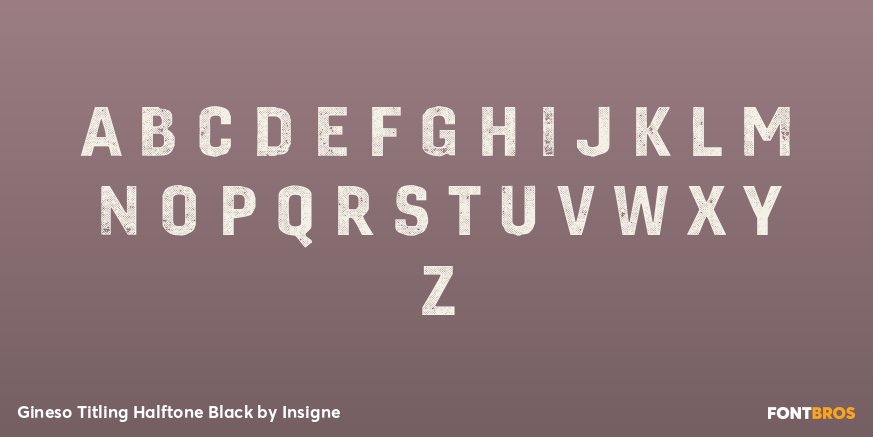 Gineso Titling Halftone Black Font Poster #1