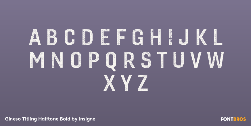 Gineso Titling Halftone Bold Font Poster #2