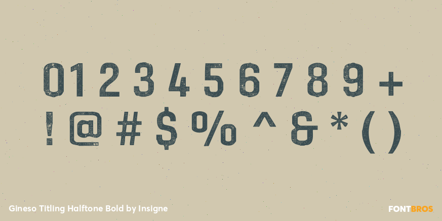 Gineso Titling Halftone Bold Font Poster #4