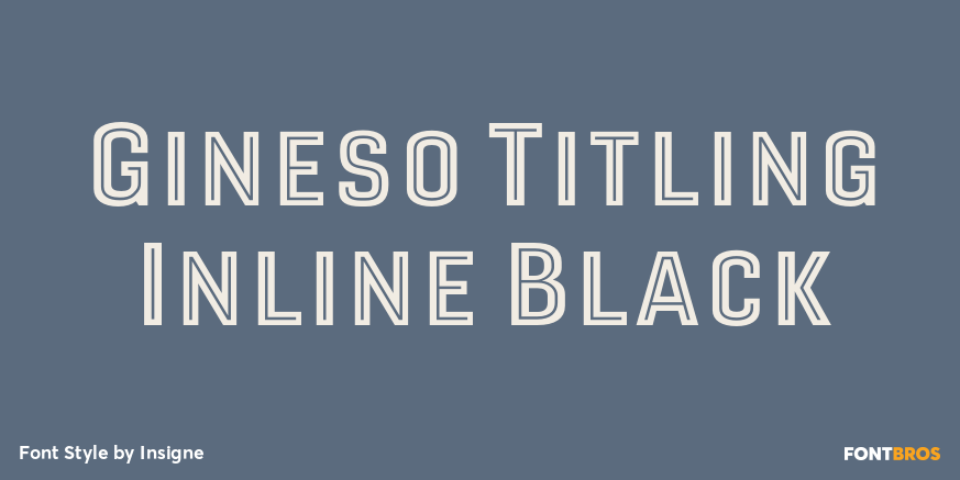 Gineso Titling Inline Black Poster