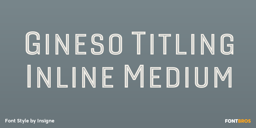 Gineso Titling Inline Medium Poster