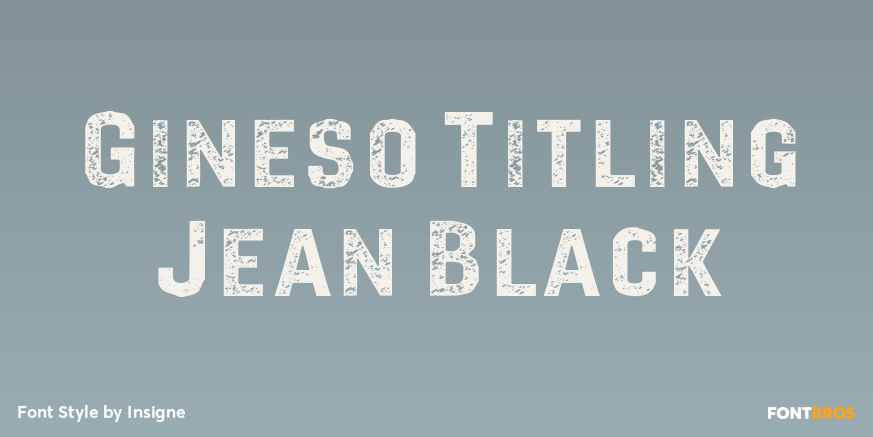 Gineso Titling Jean Black Poster