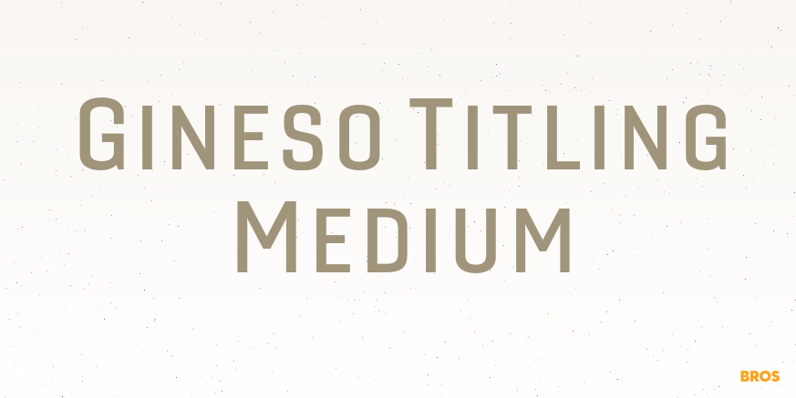 Gineso Titling Medium Font Poster #1