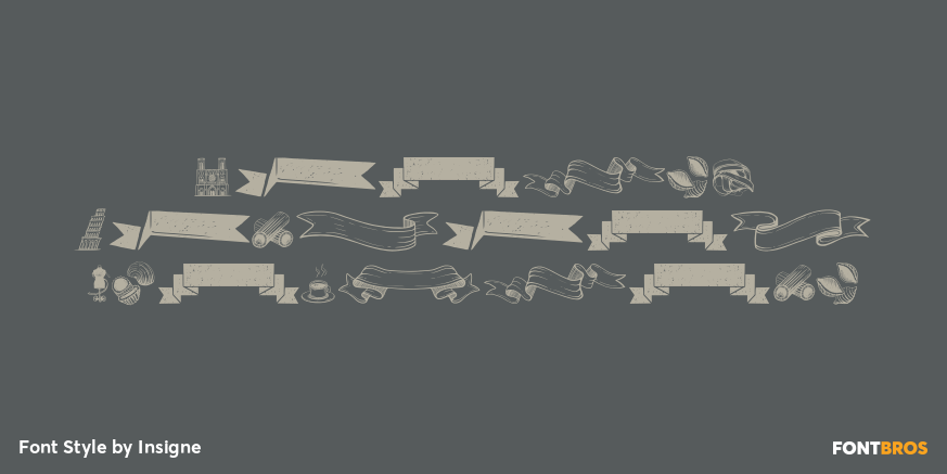 Gineso Titling Ornaments Poster