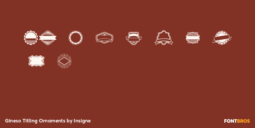 Gineso Titling Ornaments Font Poster #1