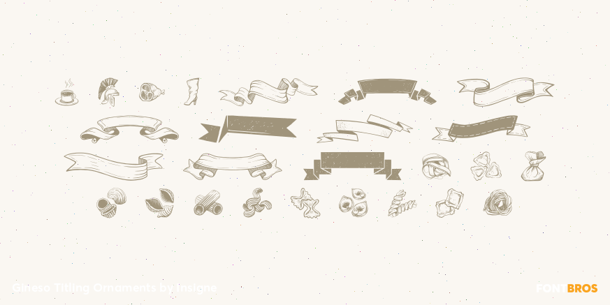 Gineso Titling Ornaments Font Poster #1