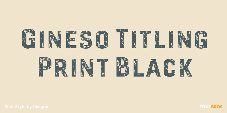 Gineso Titling Print Black Poster