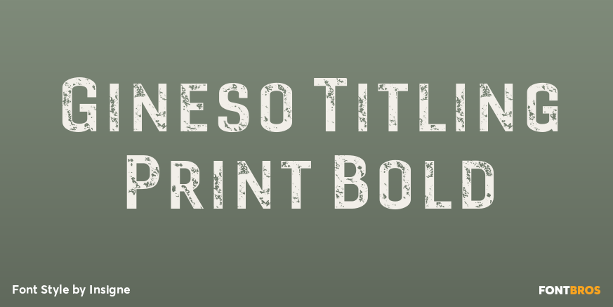 Gineso Titling Print Bold Poster