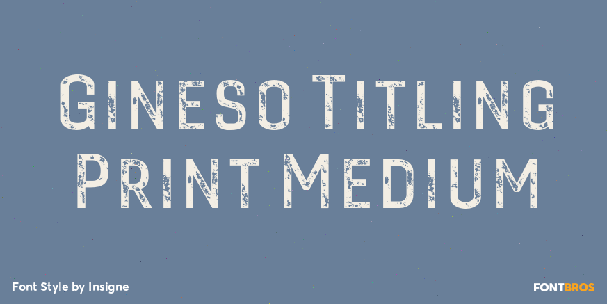 Gineso Titling Print Medium Poster