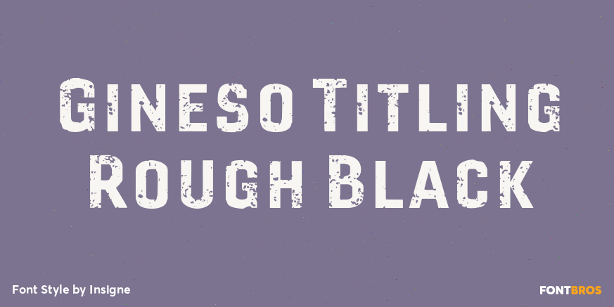 Gineso Titling Rough Black Poster
