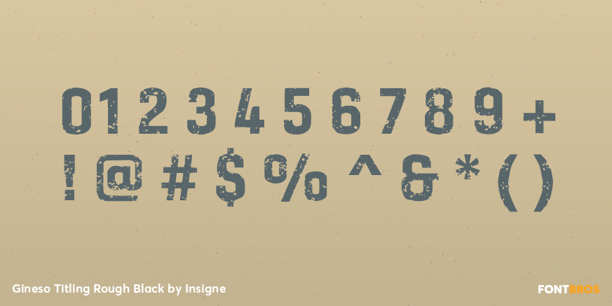 Gineso Titling Rough Black Font Poster #1