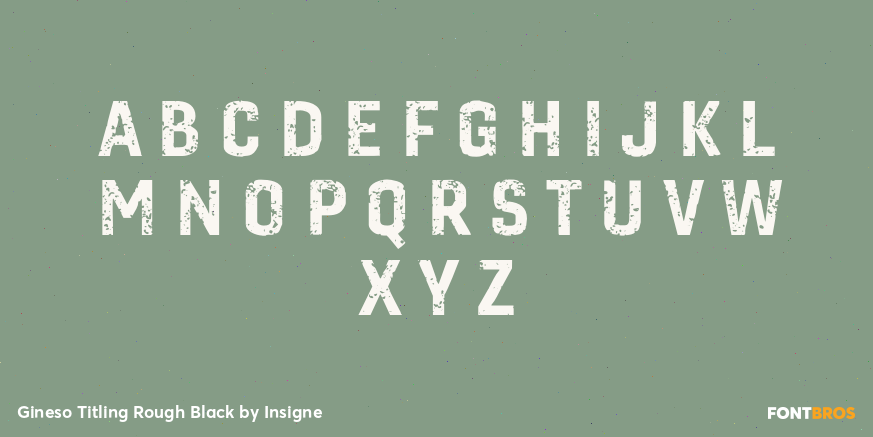 Gineso Titling Rough Black Font Poster #2