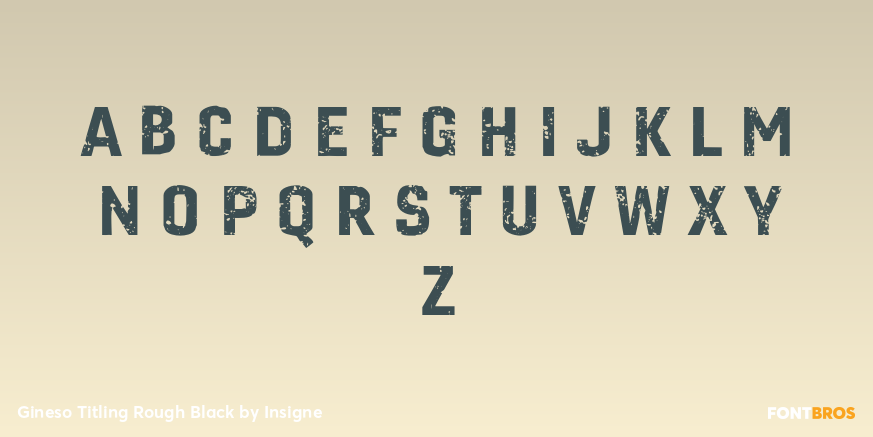 Gineso Titling Rough Black Font Poster #3