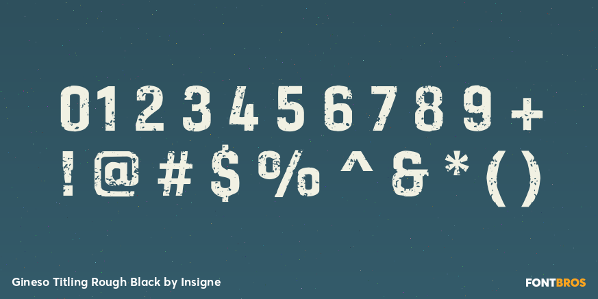 Gineso Titling Rough Black Font Poster #4