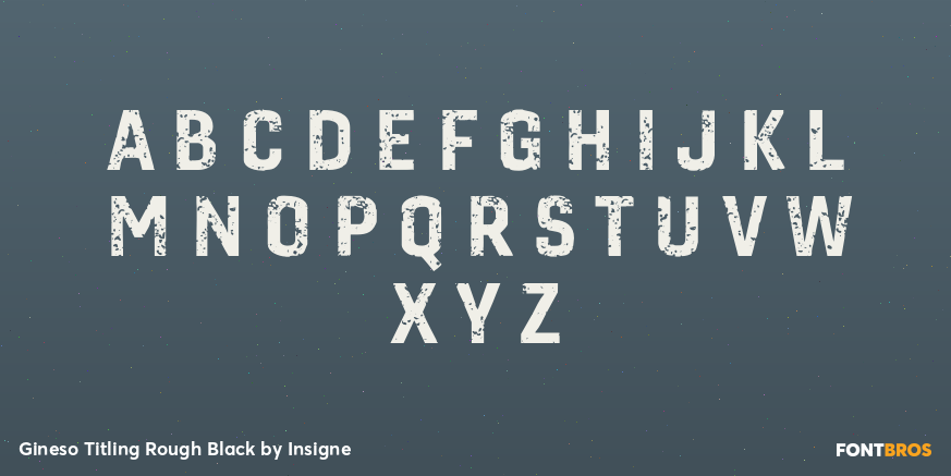 Gineso Titling Rough Black Font Poster #1