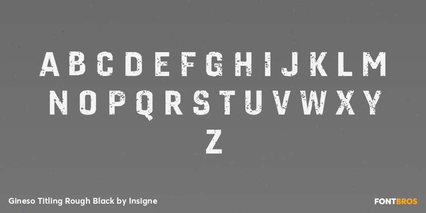 Gineso Titling Rough Black Font Poster #1