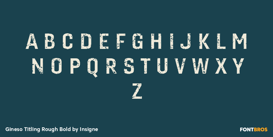 Gineso Titling Rough Bold Font Poster #1